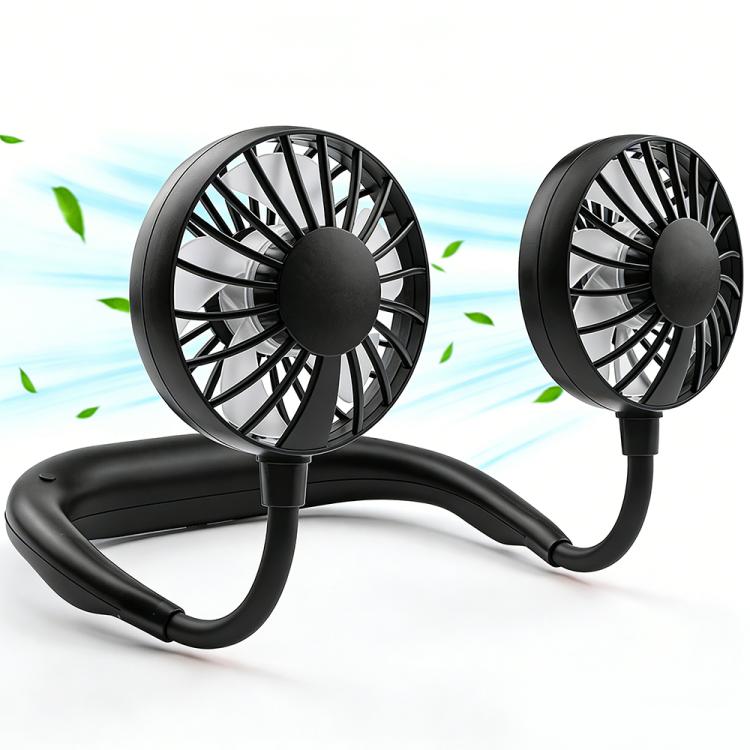 ZY-A2 Portable Neck Hanging Dual-Head Fan