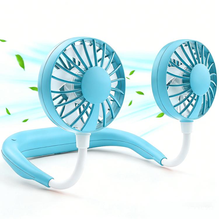 ZY-A2 Portable Neck Hanging Dual-Head Fan