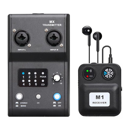 MX-M1 Portable Wireless In-Ear Monitoring System for Stage 1 TX & 1 RX, MX-M1
