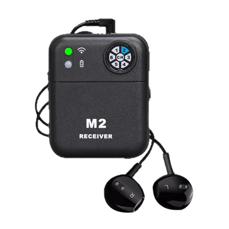 M2 Portable Wireless Monitoring Receiver with Wired Earphones, M2