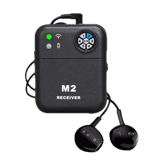 M2 Portable Wireless Monitoring Receiver with Wired Earphones, M2