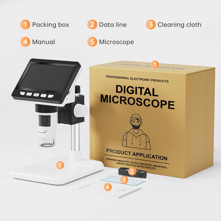 inskam 307-C 2MP 4.3-inch IPS Screen Desktop Digital Microscope, inskam307-C