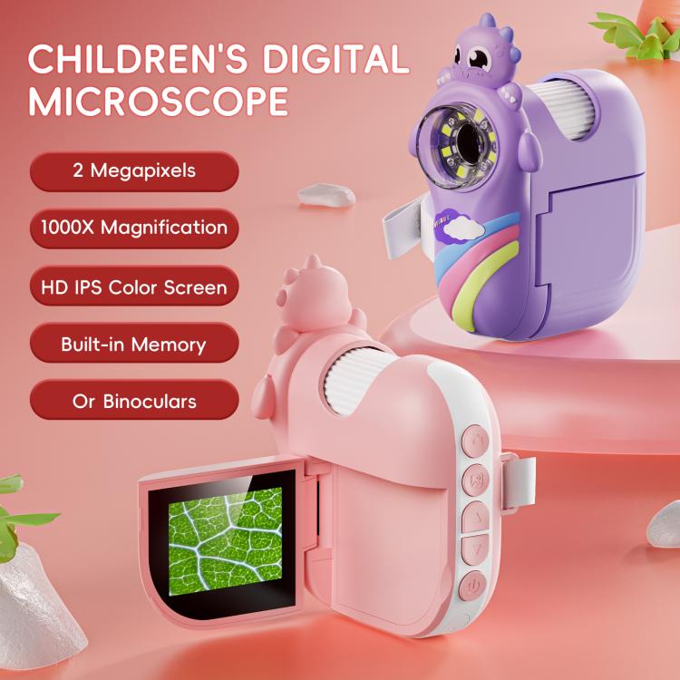 inskam 362 2MP 2-inch Display Children Dinosaur Digital Microscope, inskam362