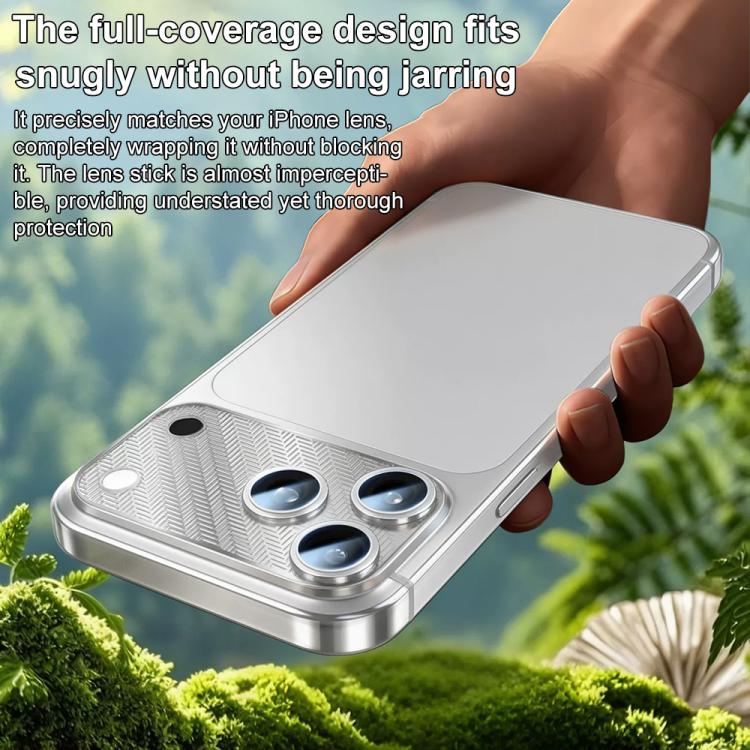 XDcase Nickel Alloy Integrated Cicada Wing Hollow Base Lens Protector, For iPhone 17 Pro Max, For iPhone 17 Pro