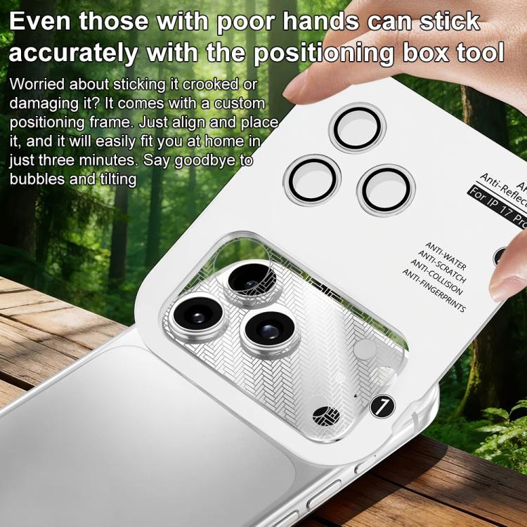 XDcase Nickel Alloy Integrated Cicada Wing Hollow Base Lens Protector, For iPhone 17 Pro Max, For iPhone 17 Pro