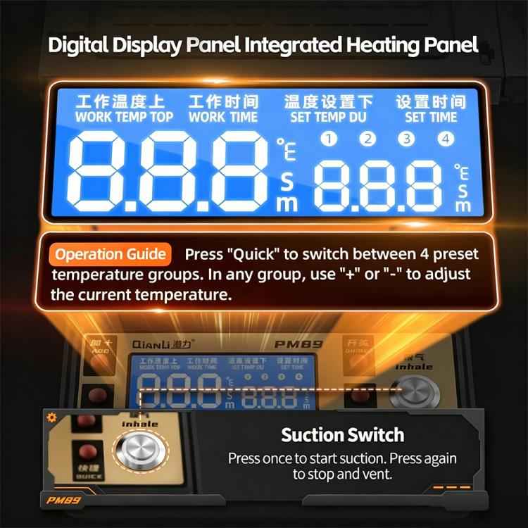 Qianli PM86 Universal Screen Disassembling Heating Separator, EU Plug, US Plug