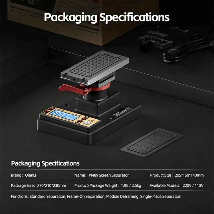 Qianli PM86 Universal Screen Disassembling Heating Separator, EU Plug, US Plug