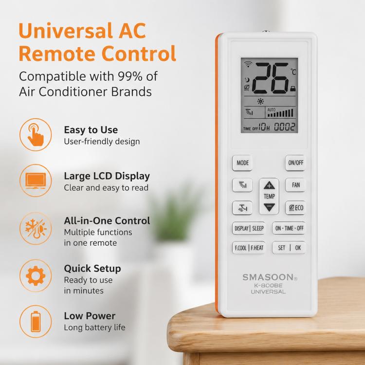 SMASOON K-8008E Universal Air Conditioner Remote Control