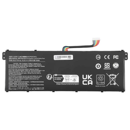 15.2V 53Wh Laptop Batteries For Acer ES1-311 A515-51G swift 3 sf314-51 52 53 N17P3 AC14B8K, For Acer ES1-311 A515-51G swift 3 sf314-51