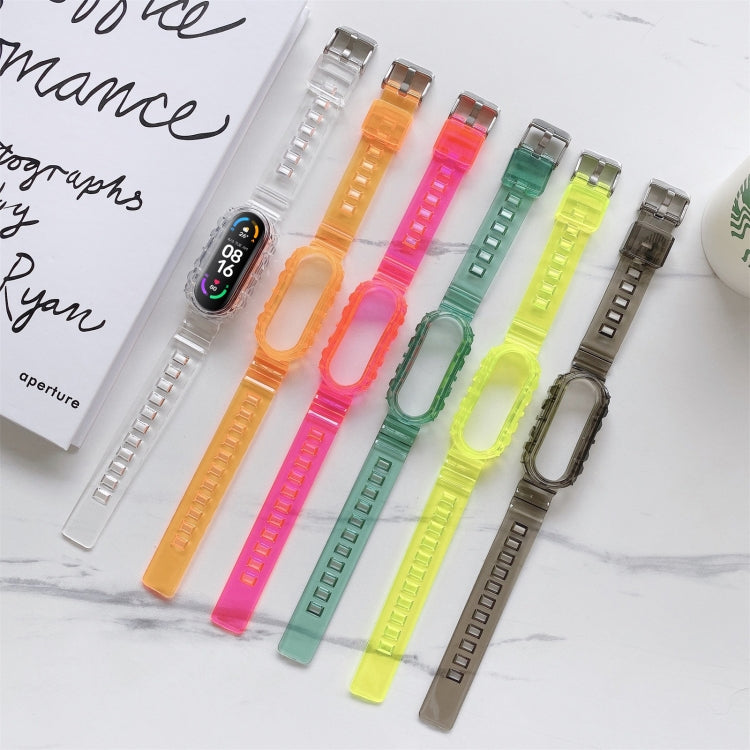 For Xiaomi Mi Band 5 / 4 Universal Silicone Transparent Replacement Strap Watchband
