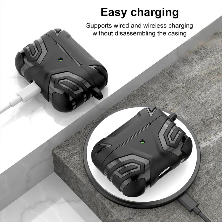 XDcase Dark Pattern TPU Earphone Cover with Carabiner, For AirPods Pro 3, For AirPods Pro 2