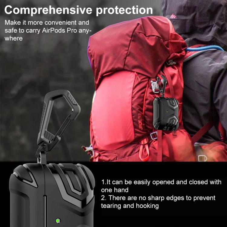 XDcase Dark Pattern TPU Earphone Cover with Carabiner, For AirPods Pro 3, For AirPods Pro 2
