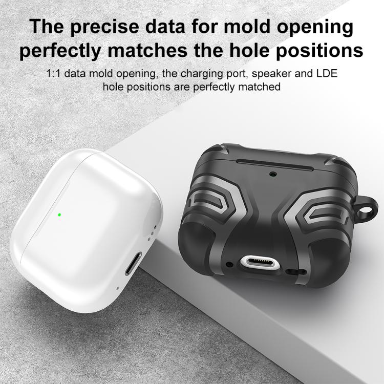 XDcase Dark Pattern TPU Earphone Cover with Carabiner, For AirPods 4