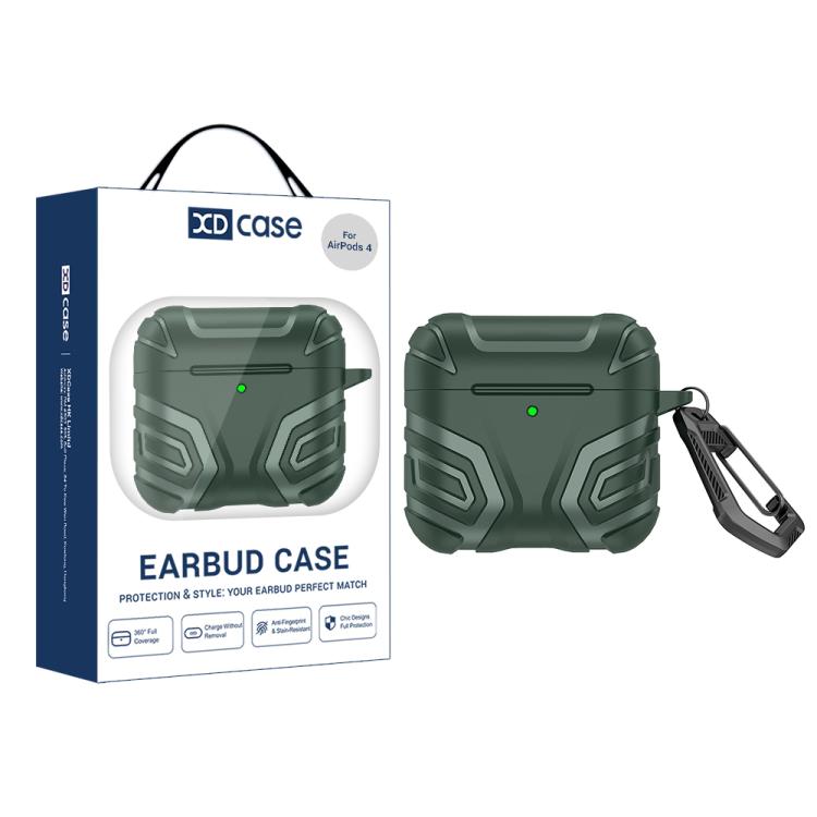 XDcase Dark Pattern TPU Earphone Cover with Carabiner, For AirPods 4