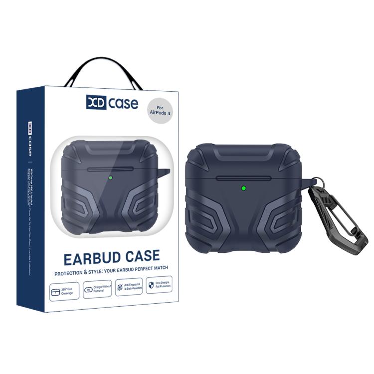 XDcase Dark Pattern TPU Earphone Cover with Carabiner, For AirPods 4