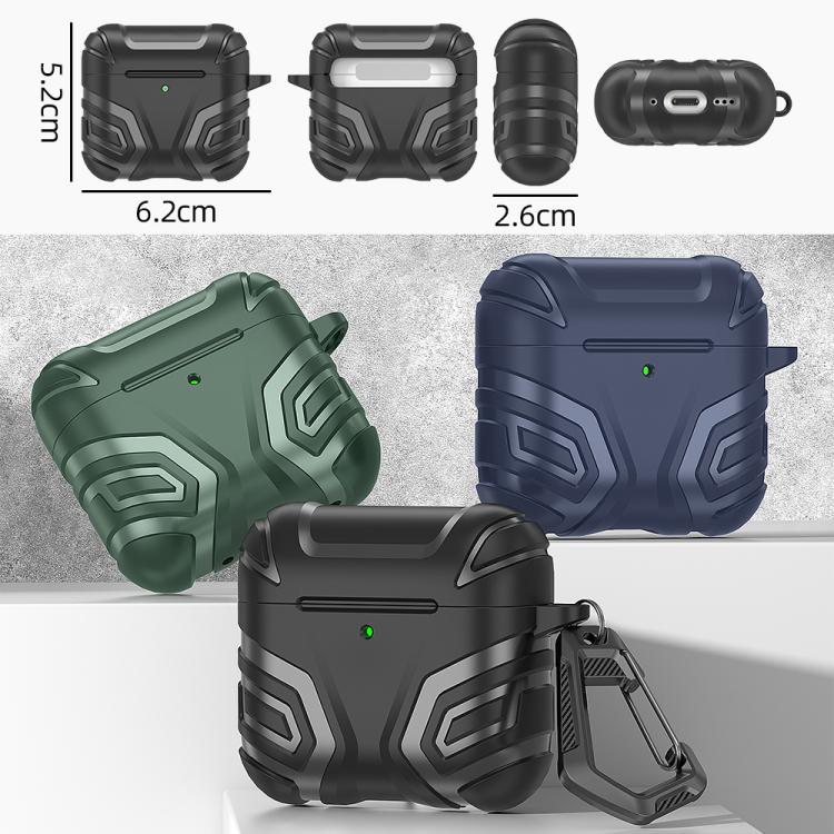 XDcase Dark Pattern TPU Earphone Cover with Carabiner, For AirPods 4