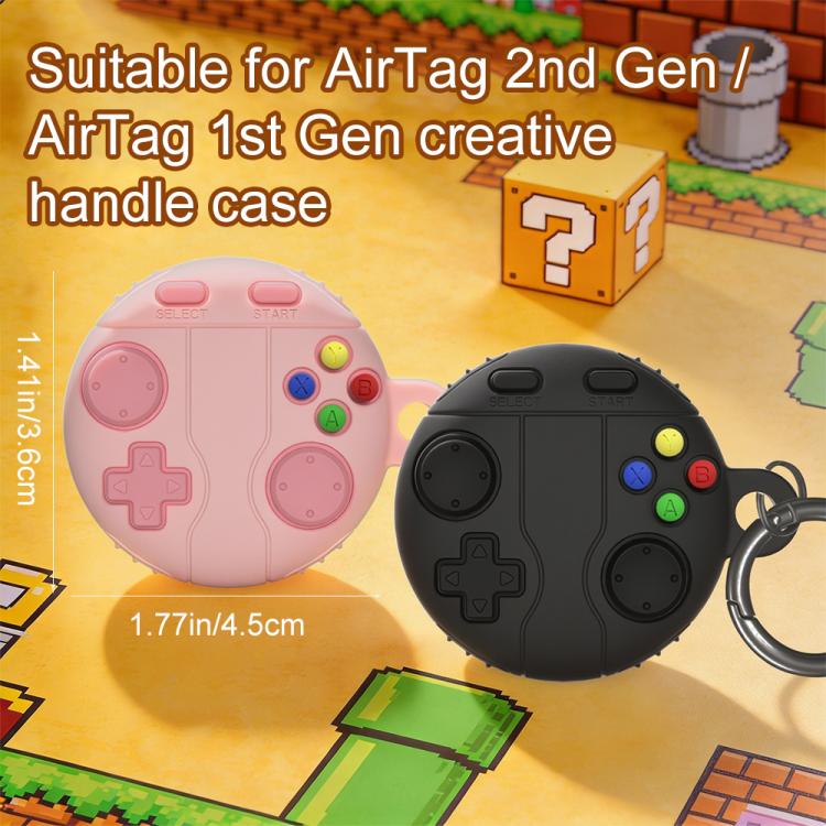 XDcase Game Console Style Silicone Protective Case with Key Ring, For AirTag 2nd Gen / 1st Gen