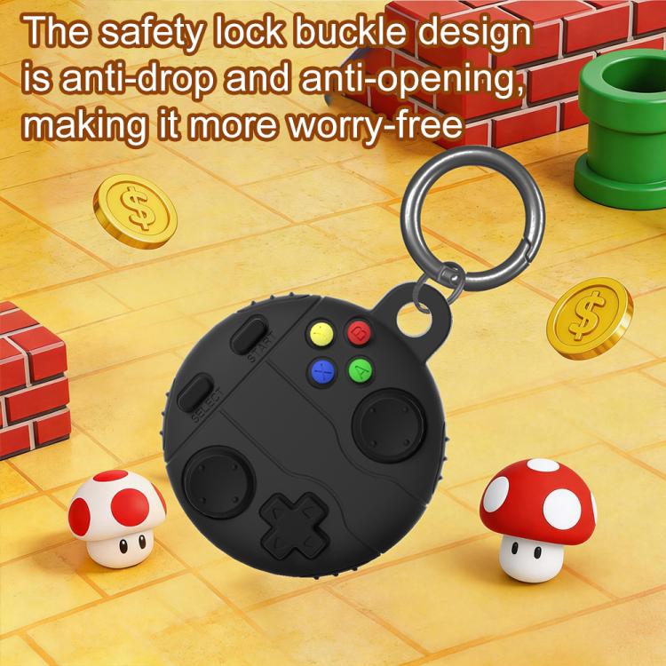 XDcase Game Console Style Silicone Protective Case with Key Ring, For AirTag 2nd Gen / 1st Gen