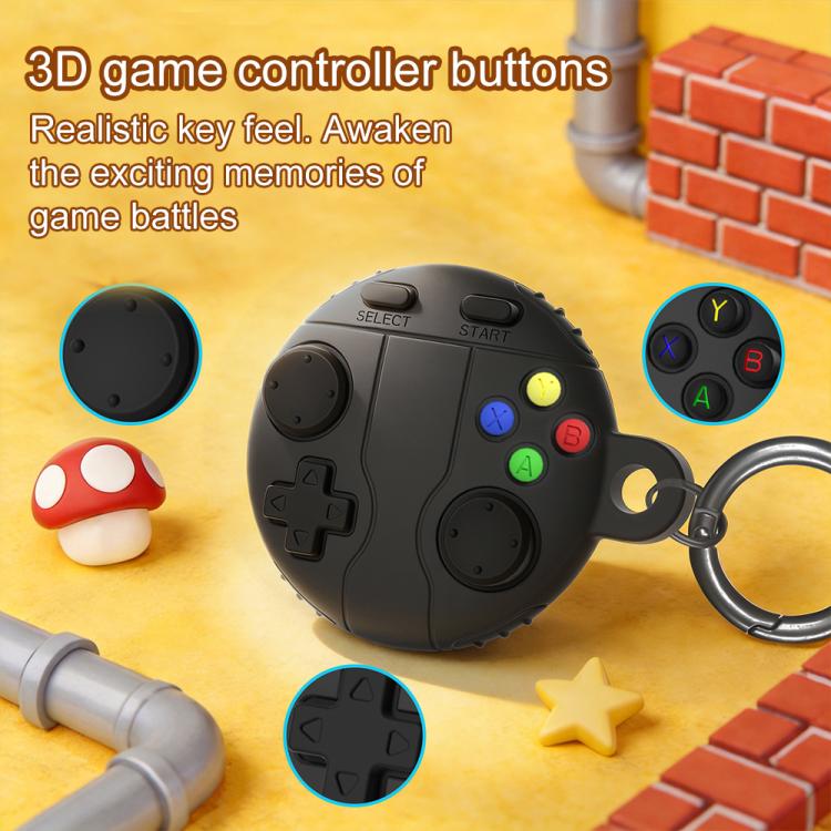 XDcase Game Console Style Silicone Protective Case with Key Ring, For AirTag 2nd Gen / 1st Gen