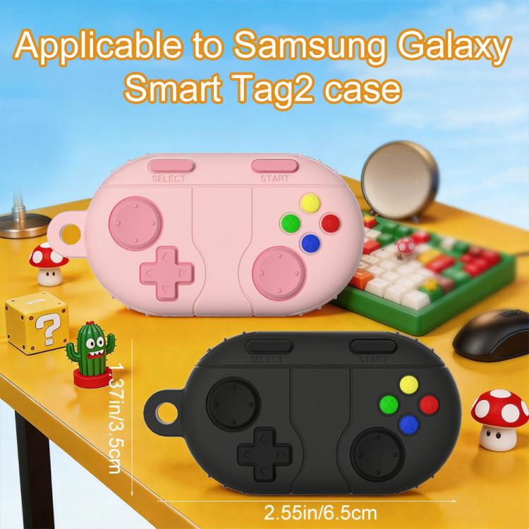 XDcase Game Console Style Silicone Protective Case with Key Ring, For Samsung Galaxy SmartTag2
