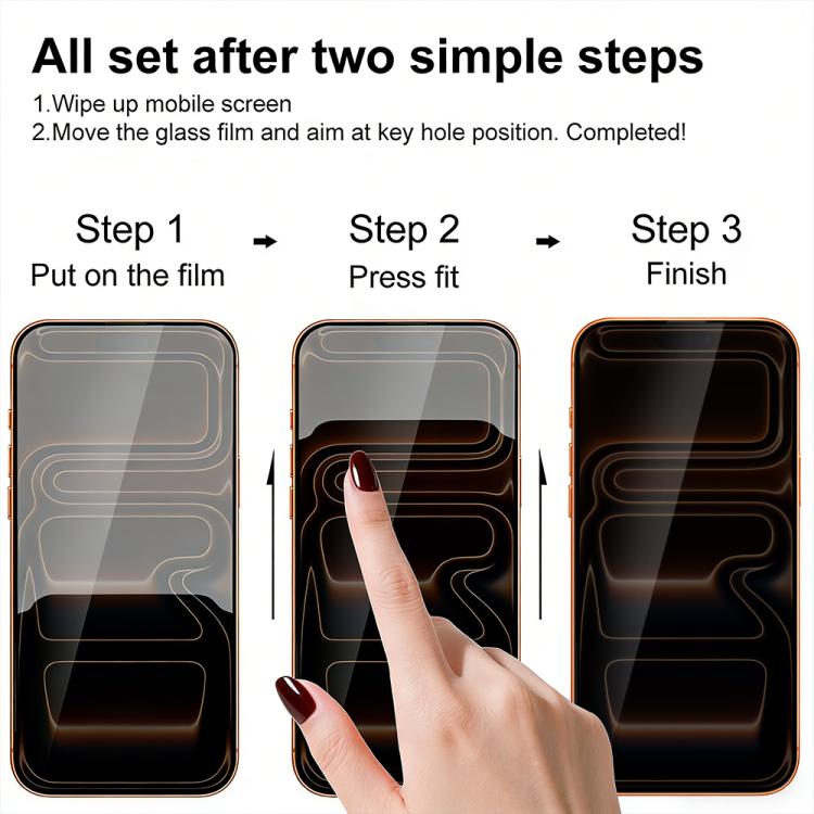 XDcase 2 Pairs Anti-Peep Tempered Glass Screen Protector + Silkscreen Lens Protector, For iPhone 17 Pro Max, For iPhone 17 Pro, For iPhone 17, For iPhone Air