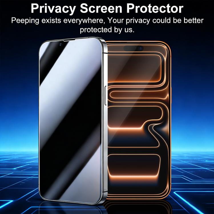 XDcase 2 Pairs Anti-Peep Tempered Glass Screen Protector + Transparent Lens Protector, For iPhone 17 Pro Max, For iPhone 17 Pro, For iPhone 17, For iPhone Air