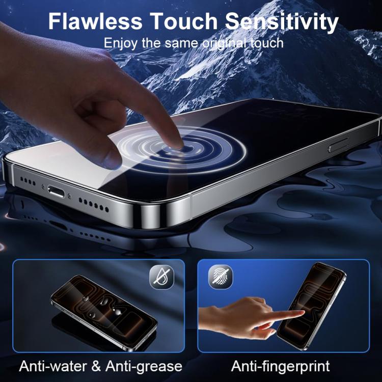 XDcase 2 Pairs Anti-Peep Tempered Glass Screen Protector + Transparent Lens Protector, For iPhone 17 Pro Max, For iPhone 17 Pro, For iPhone 17, For iPhone Air