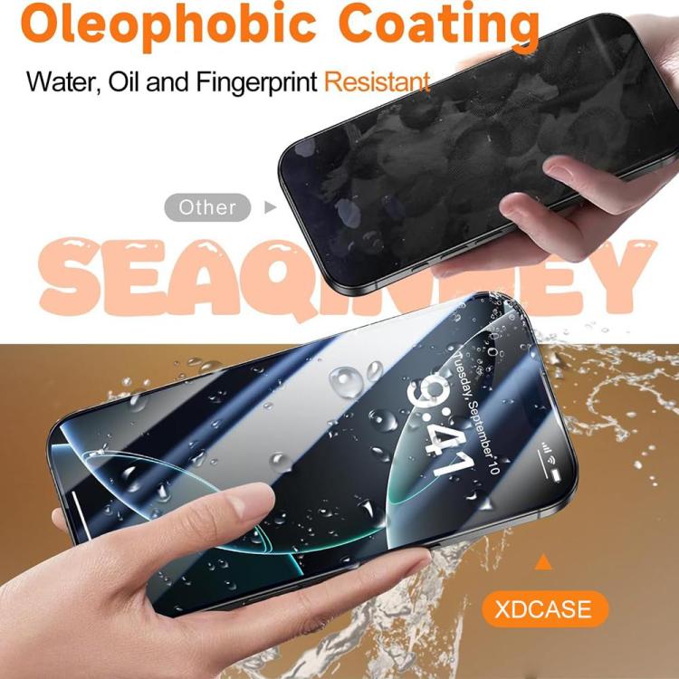 XDcase 2 Pairs HD Tempered Glass Screen Protector + Silkscreen Lens Protector, For iPhone 17 Pro Max, For iPhone 17 Pro, For iPhone 17, For iPhone Air
