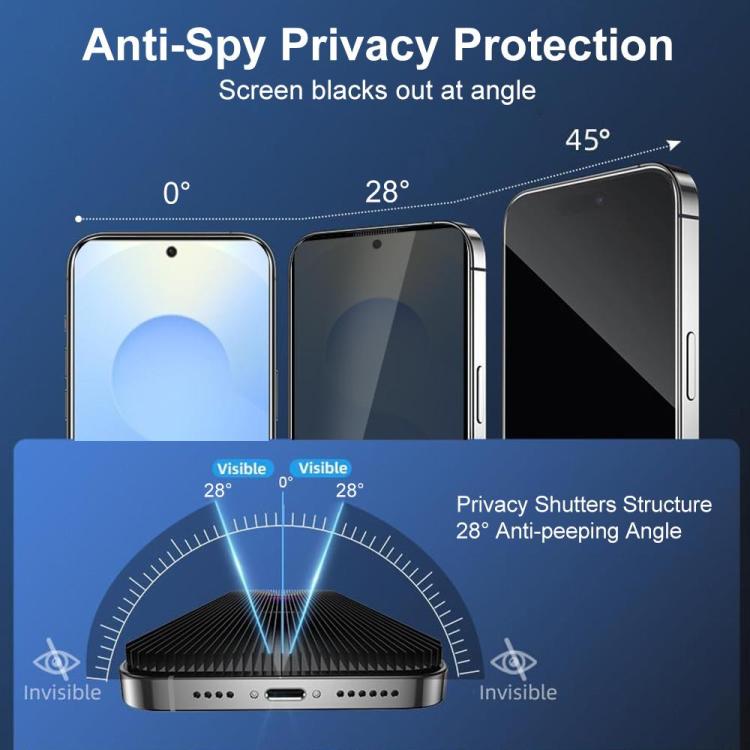 XDcase 2 Pairs Anti-Peep Tempered Glass Screen Protector + Transparent Lens Protector, For Galaxy S26+ 5G, For Galaxy S26 Ultra 5G, For Galaxy S26 5G