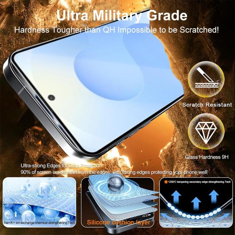 XDcase 2 Pairs HD Tempered Glass Screen Protector + Silkscreen Lens Protector, For Galaxy S26+ 5G, For Galaxy S26 Ultra 5G, For Galaxy S26 5G