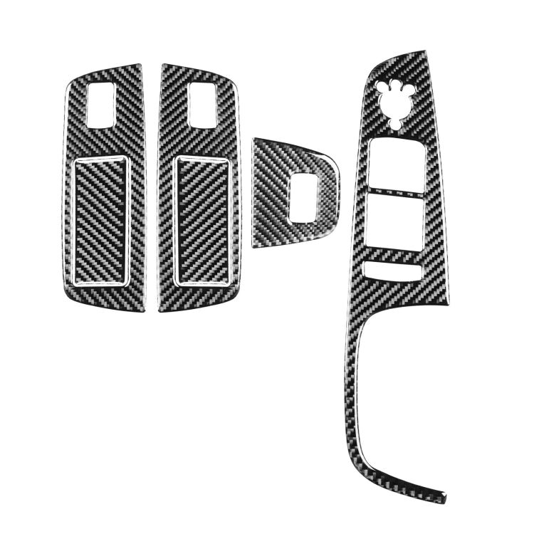 6 in 1 Car Carbon Fiber Window Glass Lifter Panel Decorative Sticker for Audi Q7 2008-2015, Right Drive, Window Glass Lifter, Right Drive