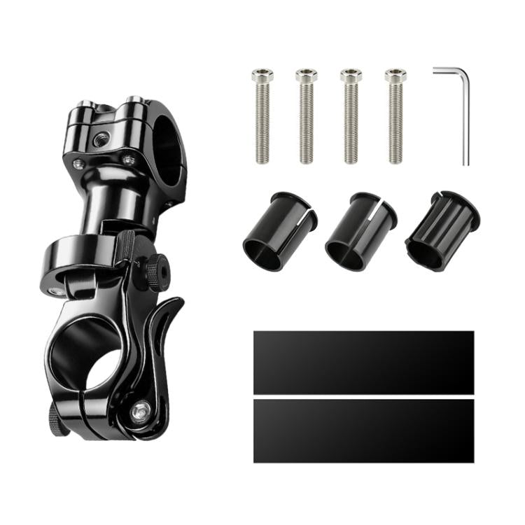 Aluminum Quick-Adjust Bicycle Extension Bar Mount, Phone Clamp Kit, Handlebar Tube Kit, Tube with Phone Clamp + Stick, Stick Tube Phone Clamp Combo Set