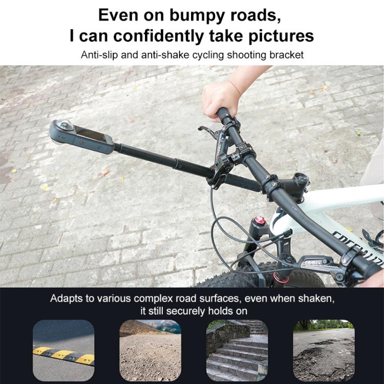 Aluminum Quick-Adjust Bicycle Extension Bar Mount, Phone Clamp Kit, Handlebar Tube Kit, Tube with Phone Clamp + Stick, Stick Tube Phone Clamp Combo Set