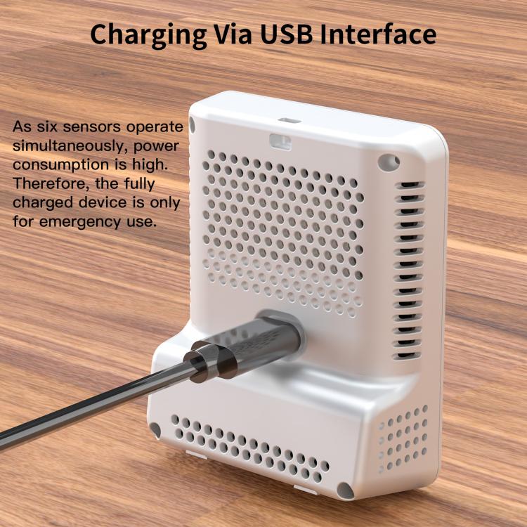 DA10 6-in-1 Smart Air Quality Monitor with 2.8-inch LCD Screen