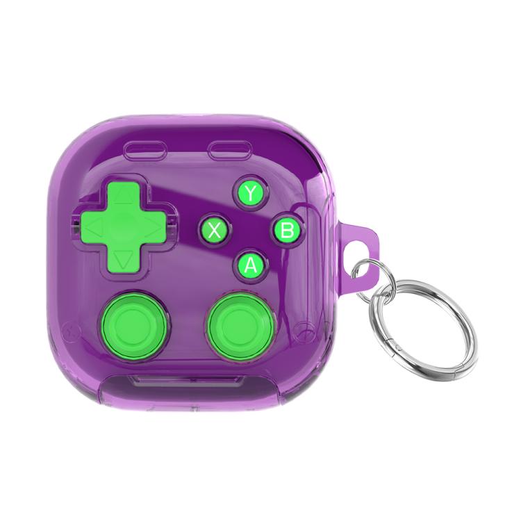 XDcase Transparent Retro Game Console Design Earbuds Case with Holder & Stress Relief Button, For Galaxy Buds4 / Buds4 Pro