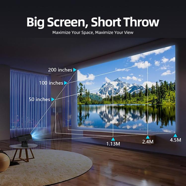 AUN A005 1080P 760ANSI LCD Display Smart Projector with Holder, EU Plug, US Plug, UK Plug, AU Plug