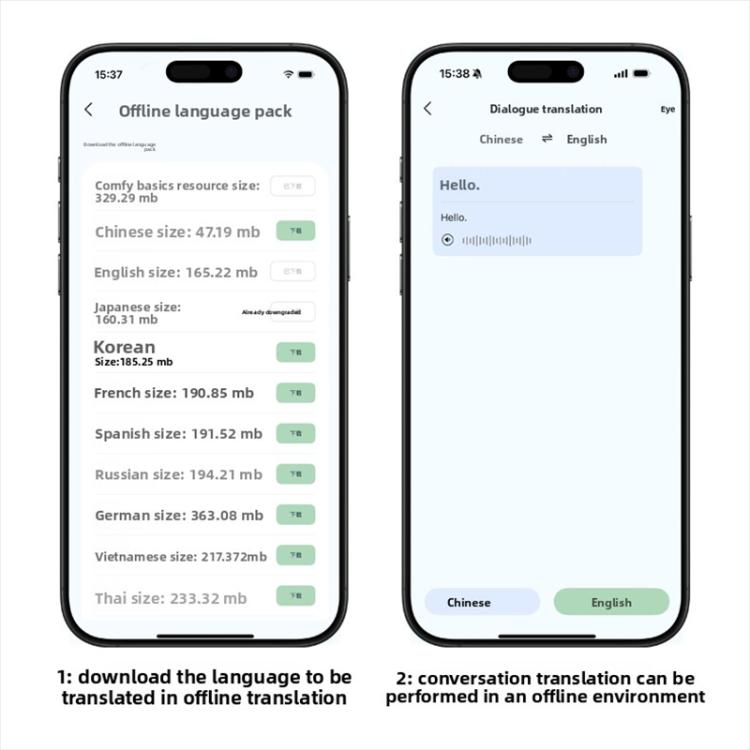 P59 AI Smart Translator Supports Photo Call Translation