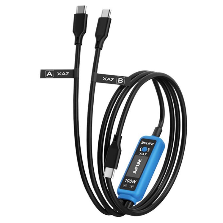 RELIFE XA7 100W Type-C Digital Display 1 to 2 Fast Charging Cable for iPhone / Android