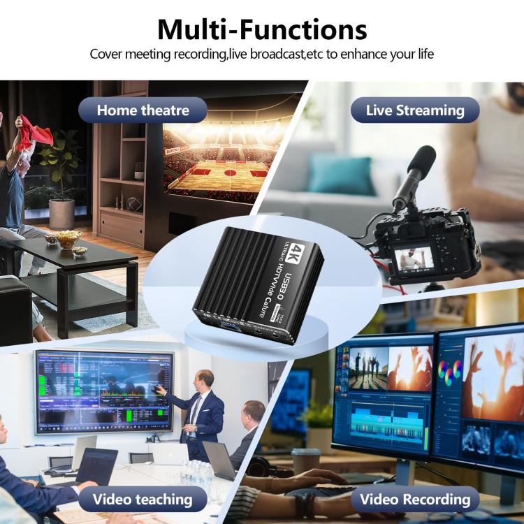 NK-H41 USB 3.0 HDMI 4Kp30 HD Video Capture Card Device, NK-H41