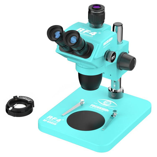 RF4 RF-6565R 6.5-65X Synchronous Zoom Trinocular Stereo Microscope, RF-6565R