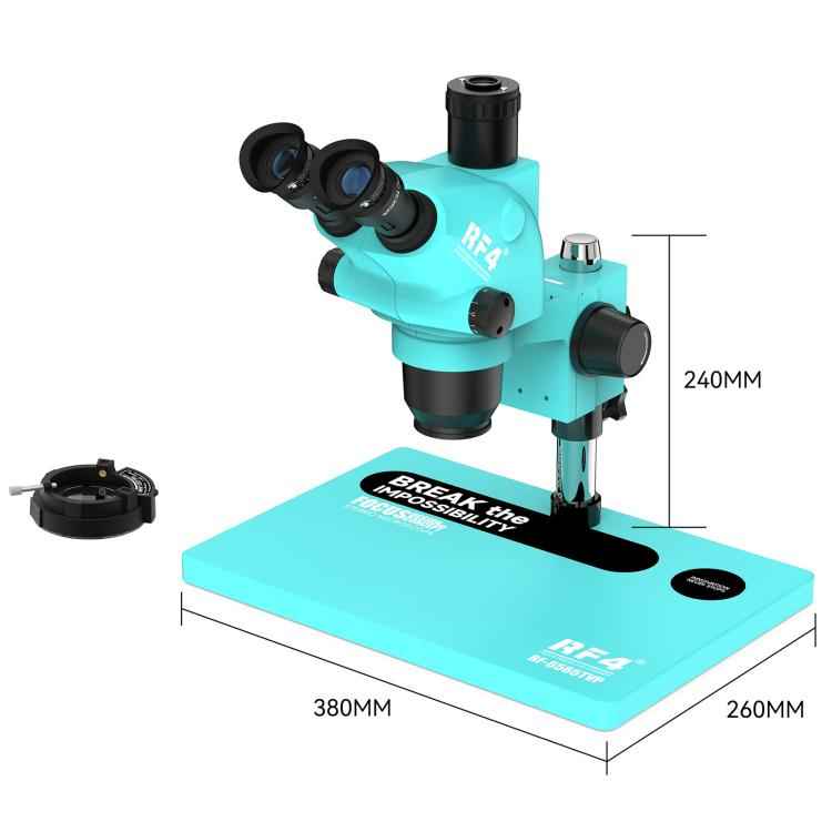 RF4 RF-6565TVP 6.5X-65X Trinocular Stereo Zoom Microscope with Big Aluminum Alloy Base, RF-6565TVP