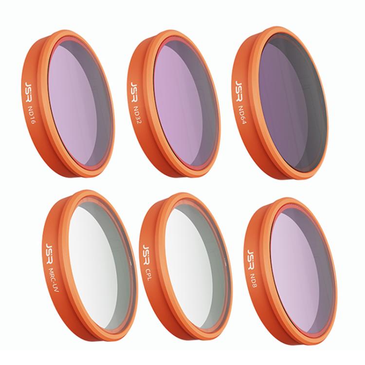 For DJI Osmo Action 6 JSR KO Series Camera Lens Filter, UV, CPL, ND8, ND16, ND32, ND64, ND8PL, ND16PL, ND32PL, ND64PL, STAR, NIGHT, Black Mist 1/4, 3 in 1 UV ND8/16, 4 in 1 ND8-64, 4 in 1 CPL ND8/16/32, 4 in 1 Black Mist CPL ND, 4 in 1 Macro CPL ND    ...