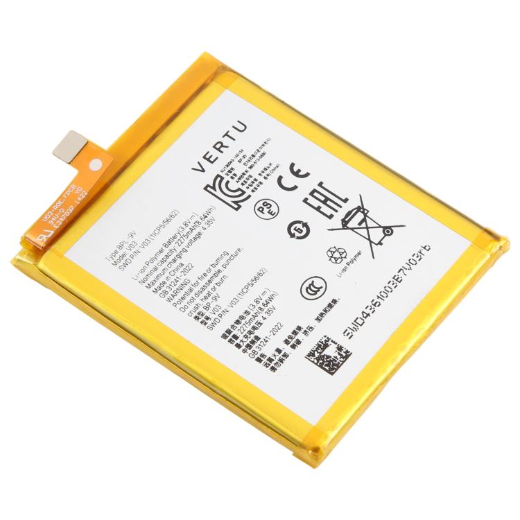 Battery, For VERTU Aster Signature Touch V03 2275mAh BPL-9V