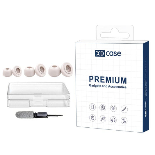 XDcase 3 Pairs Silicone Ear Tips S/M/L Size with Storage & Cleaning Kit, Cleaning Brush Color Random, For Galaxy Buds3 Pro / Buds4 Pro