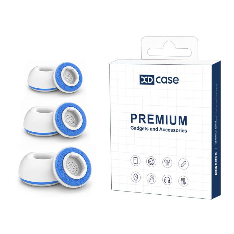 XDcase 3 Pairs Replacement Silicone Sponge Ear Tips, S/M/L Size, White Purple, White Blue