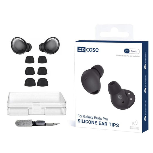 XDcase 3 Pairs Replacement Silicone Ear Tips Kit, S/M/L Size, Cleaning Brush Color Random, For Galaxy Buds Pro / R190