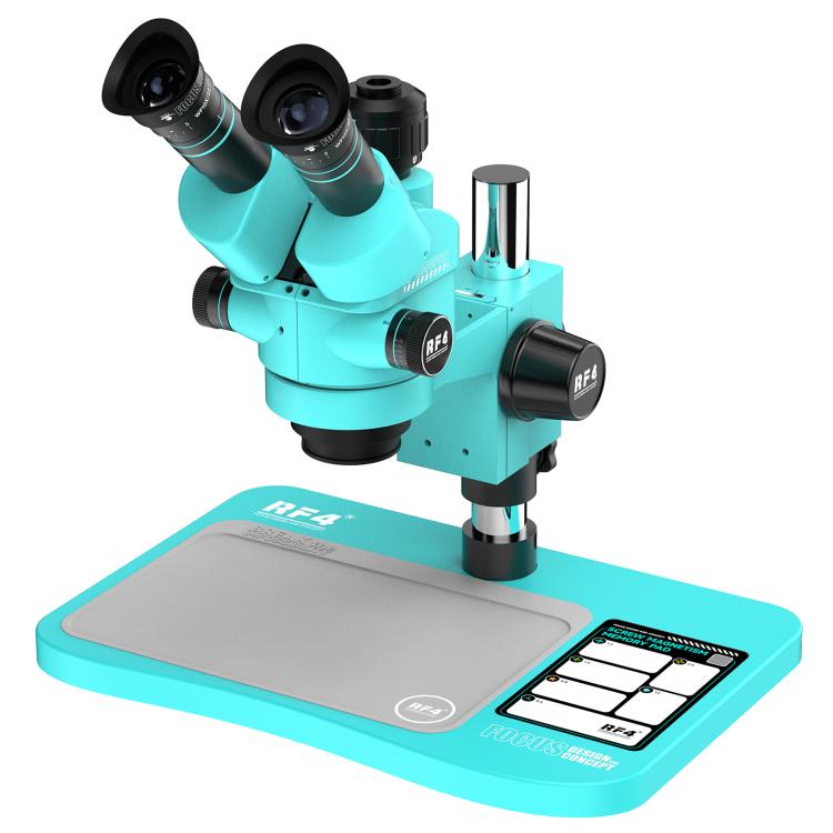 RF4 RF-6558Pro 6.5-58X Trinocular Stereo Microscope with Big Base, Silicone Pad, Screw Pad, RF-6558Pro