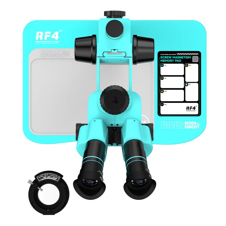 RF4 RF-6558Pro 6.5-58X Trinocular Stereo Microscope with Big Base, Silicone Pad, Screw Pad, RF-6558Pro