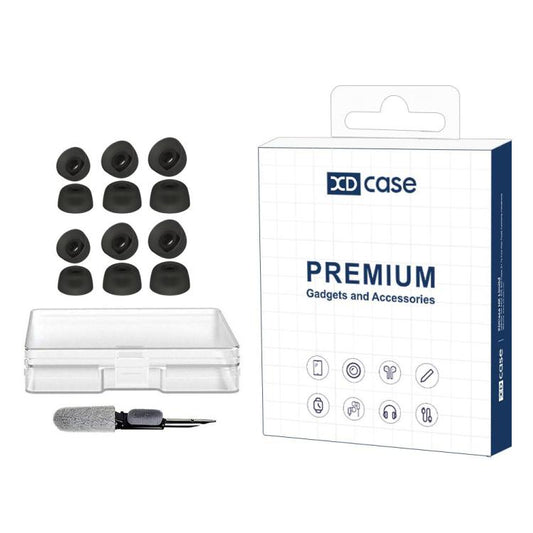 XDcase 6 Pairs Replacement Silicone Ear Tips Kit, S/M/L Size, Cleaning Brush Color Random, For Jabra Elite 3 / 4 / 7 Pro / 7 Active