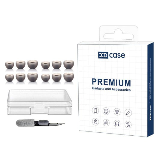 XDcase 6 Pairs Replacement Silicone Ear Tips Kit, S/M/L Size, Cleaning Brush Color Random, For Sony WF-1000XM6 / XM5 / XM4